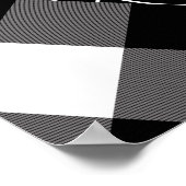 黒と白のスパイダーウェブパッチワークハロウィーン ポスター (角)