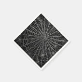 黒と白のスパイダーウェブ ハロウィン スタンダードカクテルナプキン (角)