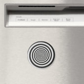 黒と白のスパイラル光学錯覚 マグネット (インサイチュ (食洗機))