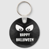黒と白のスプーキー・ハロウィン オリジナル キーホルダー (正面)