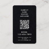 黒と白のスペードのエースの理容店 名刺 (裏面)