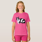 黒と白のスーツの猫 Tシャツ (正面フル)