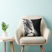 黒と白のタイガーアイワイルドアニマル クッション (椅子)