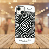 黒と白のタイムワープの錯覚 Case-Mate iPhoneケース