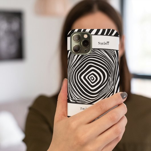 黒と白のタイムワープの錯覚 Case-Mate iPhoneケース