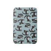 黒と白のタキシード猫 バスマット (正面縦)