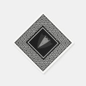 黒と白のタキシード結婚のナプキン スタンダードカクテルナプキン (角)