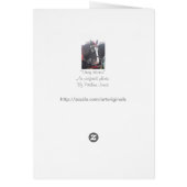 黒と白のタックの馬カラフル写真 (裏面)