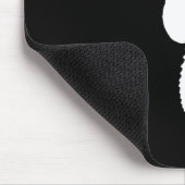黒と白のタツノオトシゴ マウスパッド (コーナー)
