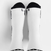 黒と白のタトゥーストリップ ソックス (上部)