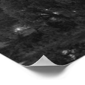 黒と白のタルサスカイライン ポスター (角)