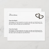 黒と白のダイヤモンドハートの方向カード エンクロージャーカード (正面/裏面)