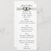 黒と白のダイヤモンドハートメニューカード メニュー (正面/裏面)