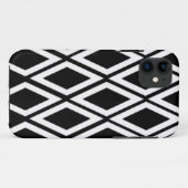 黒と白のダイヤモンド柄 Case-Mate iPhoneケース (裏面(横))