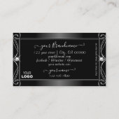 黒と白のダイヤ華美ンにロきらめくゴを追加 名刺 (裏面)