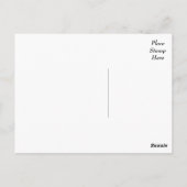 黒と白のダマスクのフローラはがき ポストカード (裏面)