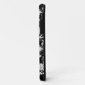 黒と白のダマスク織り複式デザイン Case-Mate iPhoneケース (裏面/左)