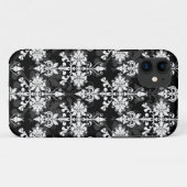 黒と白のダマスク織り複式デザイン Case-Mate iPhoneケース (裏面(横))