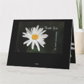 黒と白のダリアの感謝カード サンキューカード (裏面)