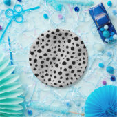 黒と白のダルマティアン斑紋 ペーパープレート (パーティー)