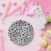 黒と白のダルマティアン斑紋 ペーパープレート (パーティー)