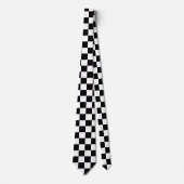 黒と白のチェスパターンのネクタイ ネクタイ (正面)