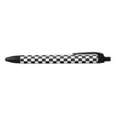 黒と白のチェスパターン 黒ボールペン (トップ)
