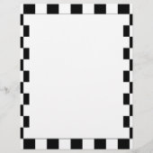 黒と白のチェッカーボードの背景 チラシ (裏面)