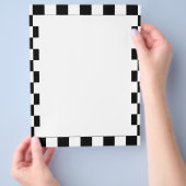 黒と白のチェッカーボードの背景 チラシ (手)
