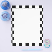 黒と白のチェッカーボードの背景 チラシ (シングル)