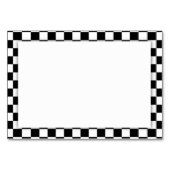 黒と白のチェッカーボードの背景 テーブルナンバー (裏面)