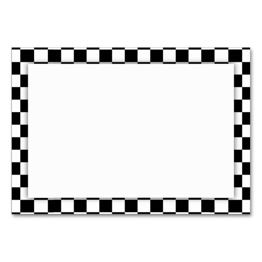 黒と白のチェッカーボードの背景 テーブルナンバー (正面)