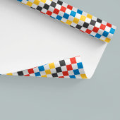 黒と白のチェッカーボードを使用した原色 ラッピングペーパー