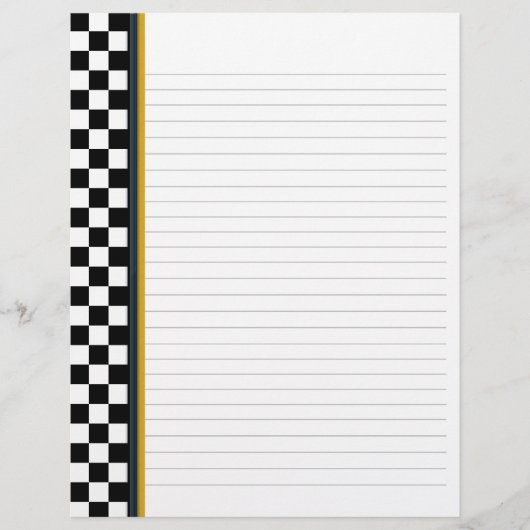 黒と白のチェックと黄色のアクセントバインダー (正面)
