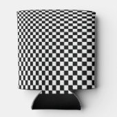 黒と白のチェック柄の目の錯覚 缶クーラー (裏面)