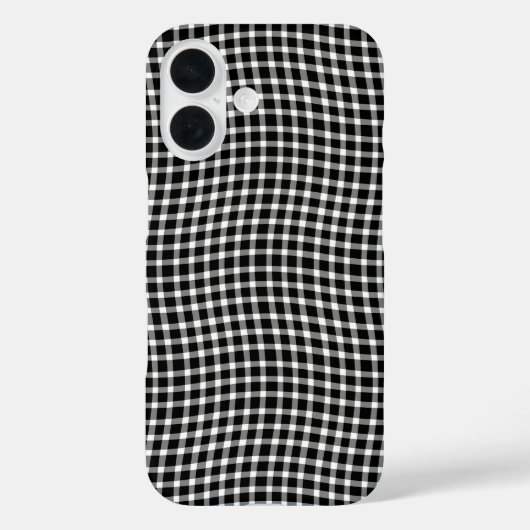 黒と白のチェック柄 シームレス パターン Case-Mate iPhoneケース (裏面)