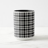 黒と白のチェック柄 マグカップ (中央)