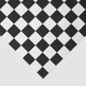 黒と白のチェック柄 薄葉紙 (詳細)