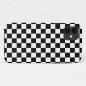 黒と白のチェック柄 Case-Mate iPhoneケース (裏面(横))