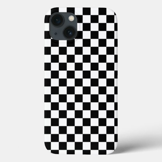 黒と白のチェック柄 Case-Mate iPhoneケース (裏面)