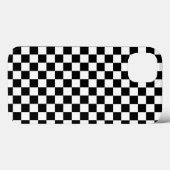 黒と白のチェック柄 Case-Mate iPhoneケース (裏面 (横))