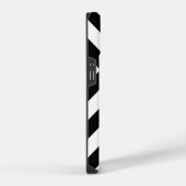 黒と白のチェブロン iPhoneケース (右側面)