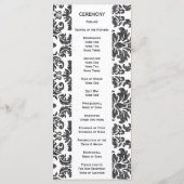 黒と白のチョークボードダマスクパターン プログラム (裏面)