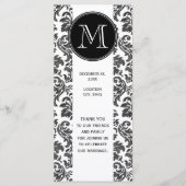 黒と白のチョークボードダマスクパターン プログラム (正面)