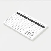 黒と白のデイリーオーガナイザーto Doリスト – ハイドレート ポストイット (アングル)