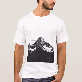 黒と白のデザインのメンズTシャツ Tシャツ