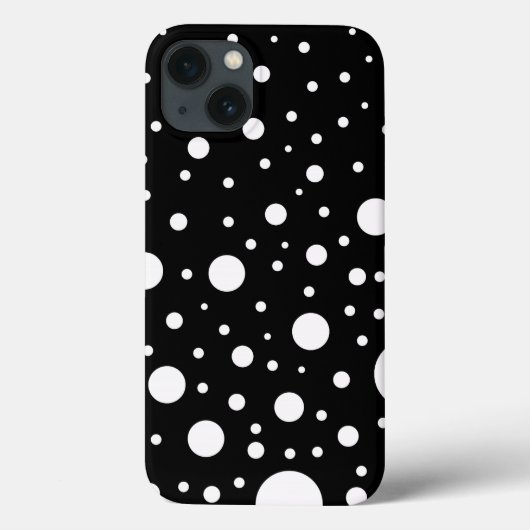 黒と白のデザイン 円 ドット Case-Mate iPhoneケース (裏面)