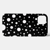 黒と白のデザイン 円 ドット Case-Mate iPhoneケース (裏面 (横))