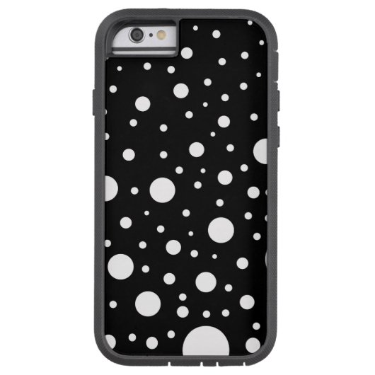 黒と白のデザイン 円 ドット Case-Mate iPhoneケース (裏面)