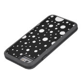 黒と白のデザイン 円 ドット Case-Mate iPhoneケース (底)